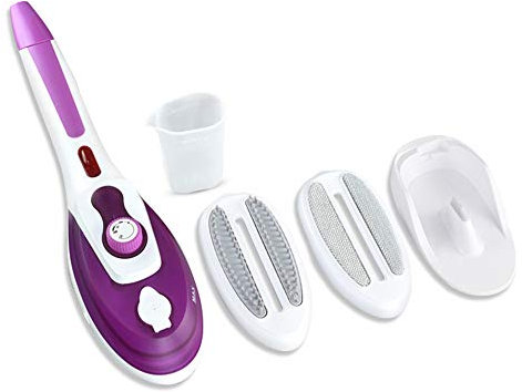Ferro da Stiro Ferro a Vapore Stiratrice Verticale 2 in 1 Stirare a Vapore Viaggio Piastra in Ceramica Vapore Regolabili d'Acqua Serbatoio d'Acqua Rimovibile Famiglia e Viaggio 900W,Viola