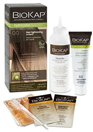 BioKap Hair Aufhellungscreme 0.0, 145 ml, permanente, vegane & natürliche pflegende Formel für empfindliche Haut