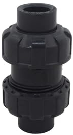 Kugelrückschlagventil 20 25 32 40 50 63mm PVC rückschlagventil klebmuffe mit feder beidseitig rückstauverschluss pool Klebefitting (Innendurchmesser 40mm)