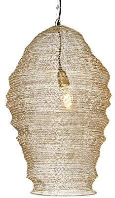 Qazqa Orientalisch Pendelleuchte, Pendellampe - Nidum - Gold, 45cm, Ideal als Küche lampe, Schlafzimmerlampe, Wohnzimmerlampe und