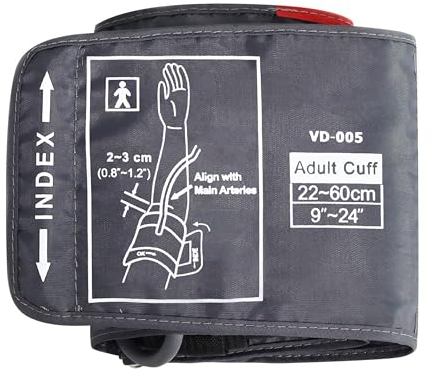 Extra Large Blood Pressure Cuff -6 Connectors, ELERA Replacement Extra Large Cuff Applicable for 22-60CM Big Arm, Compatible with Omron BP Monitors