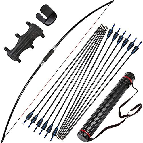 ZSHJGJR Bogenschießen 64zoll 25-70lbs Englischer Langbogen Take Down Traditional Demontierbarer Langbogen Recurvebogen Bogen und Pfeil Set Traditional Bogen Erwachsene Anfänger