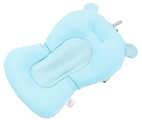 Cojín de asiento de baño para bebés, Cojín de baño para bebé recién nacido (oso azul)