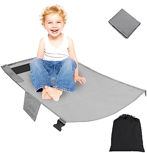 Kinder Flugzeug Hängematte FußStüTze Flugzeug, SitzverläNgerung Flugzeug Kinder, 79x44cm (Grau)