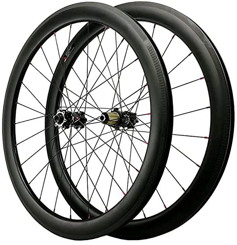Samnuerly Laufradsatz 700C Vakuum-Fahrradlaufradsatz, Steckachse, abgedichtetes Lager, Aluminiumnabe, Scheibenbremse, Straßenvorderrad, Hinterrad, 7/8/9/10/11-Gang-Freilauf-Straßenrad