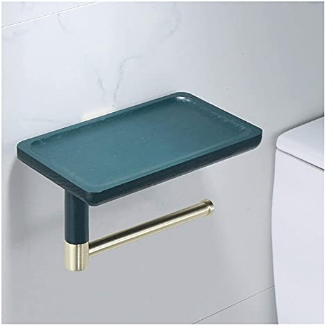 Toilettenpapierhalter Toilettenpapierhalter Gewebehalter mit Regal Messing / Rote Eiche Holz WC-Rollhalter Wandhalterung Papiertuch Spender for Schlafzimmer oder Zimmer Klorollenhalter ( Color : A , S