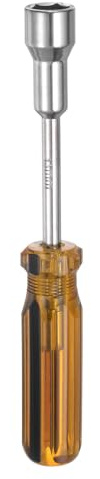 sourcing map Metric Nut Driver 13mm 45# Carbon Steel Non-Magnetic 6 Point Hexagon Socket Wrench Screwdriver with Anti-Slip Handle for Auto Repair