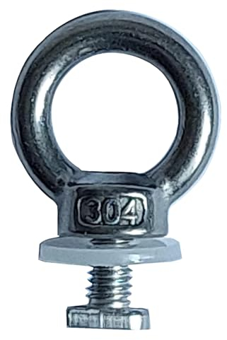 Cinsersr Hammerkopfschrauben M6 Ringschraube M6 Ringmutter M6 304 Ringmutter Aus Edelstahl Mit hoher Tragfähigkeit Zur Befestigung Von Ringschrauben Zum Aufhängen