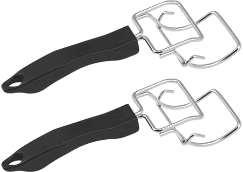 ABOOFAN 2pcs Oven Tray Clip Baking Tray Extractor Grill Rack Clamp Hot Plate Gripper for Kitchen Oven Use