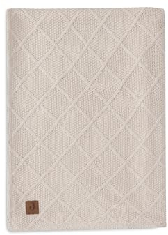 Jollein Couverture pour bébé en Tricot à Carreaux Oatmeal - Polaire Teddy - 75 x 100 cm - 60% Coton, 40% Acrylique - Intérieur 100% Polyester - pour Berceau de bébé - TOG 2.0 - Certifié Oeko-Tex -