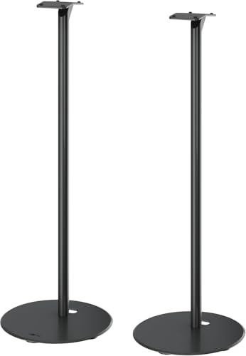 goobay Lautsprecherständer für Sonos Era 300 / Lautsprecherhalterung 5k Tragkraft/Boxenständer mit Kabelmanagement / 71cm hoch/schwarz / 71195