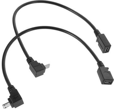 SECFOU 2pcs Micro Usb Cable Angled Micro Usb Charging Cable for Data Transfer Fast Charging