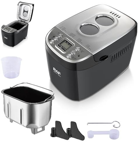 Fabricante de pan 15 en 1, máquina de fabricante de pan 3 lb, máquina de pan digital programable, paneles de pan de cerámica antiadherente para fabricante de pan automático para gluten, fabricante