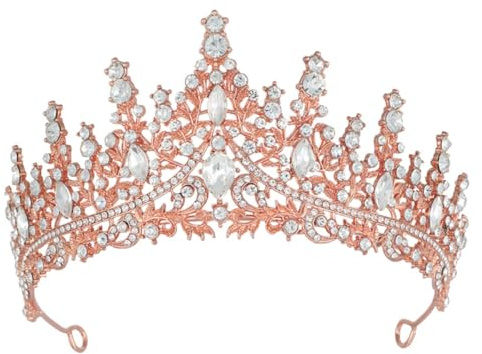 Krone Damen Königin Prinzessin Kostüm Tiara Rapunzel Kostüm Damen Mädchen Kristallkrone Strass Stirnband Prinzessinnenpartys Festzug Hochzeitsfeier Hochzeit Prom Geburtstag