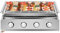 4 Brenner Tragbarer Gasgrill Edelstahl Tischgrill Grill 4-Flammen und 4 Steuerschalter BBQ Campinggrill für Terrasse, Balkon und Garten