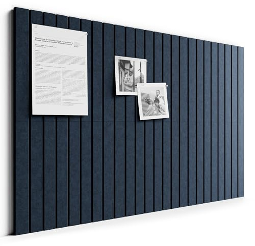 Bumusty Filz Pinnwand 90 x 60 cm, 6er-Pack, Korktafel-Alternative mit 40 Klebepads, Visionboard, Fotowand & Memoboard für Büro, Kinderzimmer & Schule, Marineblau