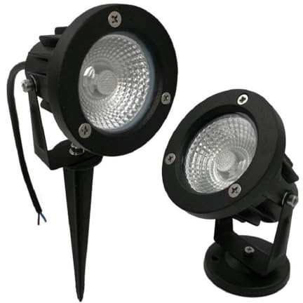 YSJX Lights, Pack of 4, LED COB In-Ground Lights, AC85-265V 75mm 7w/10w Floor Mud Lamp, Bottom Garden Spotlight(Warm White 3000k,7W)