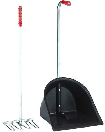 DGOINGPI Pool Maintenance Kit Raspador de estiércol Negro de 90 cm de Altura para Limpiar Boxes de Caballos, Furgonetas, Potreros, recolectores de bollen y establos