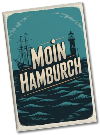 Hamburg Moin Hamburch Vintage Stil Souvenir Souvenir Magnet Souvenir Magnet lustig für Hamburg-Fans