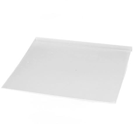 Nikou Tabla de cortar acrílica, antideslizante, ligera, transparente, con borde para encimera de cocina, 45 x 40 cm, diseño transparente
