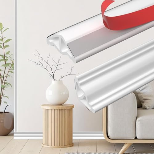Molduras decorativas autoadhesivas, 3M TPE triangular, tiras decorativas autoadhesivas para techos y paredes, molduras de techo, molduras de estuco, techo, ideal para salón, cocina, baño, bricolaje