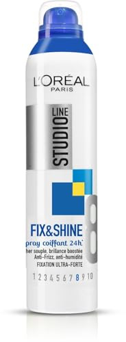 L'OREAL PARIS – Spray Laque Ultra Fixation Anti-Frizz et Protection Anti-Humidité, Tenue Longue Durée (300 mL) - Le Lot De 3