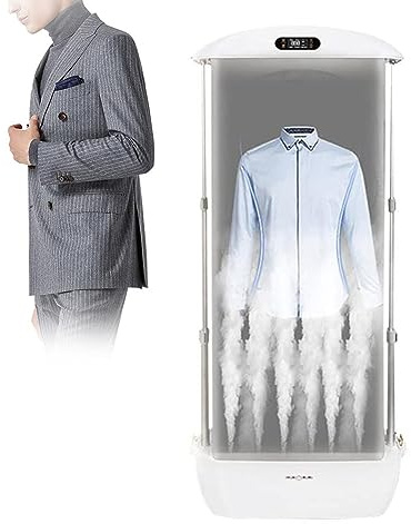 Máquina secadora a vapor, vaporizador automático de ropa, secadora de ropa, 900 W, plancha automática, eliminador de arrugas con control remoto, diseño de 6 orificios de vapor, temporizador ajustable,
