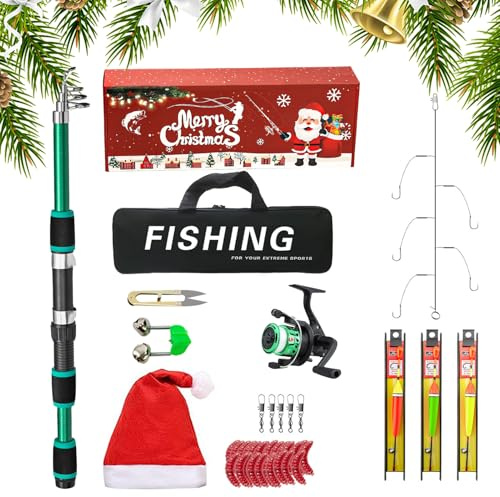 Julfiskeset | Material för sötvatten och saltvatten, julnybörjare, spöset, för pojkar, far, vänner, män, sjö, bäck, flod, damm, tank
