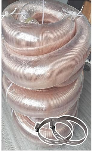 Absaugschlauch PU-Staubabsaugschlauch, Hochleistungs-Staubabsaugschlauch, flexibler, transparenter Staubsaugerschlauch, Rauchabsaugschlauch(L 2m(6.5 ft),Dia 25MM (1.0 Inch))
