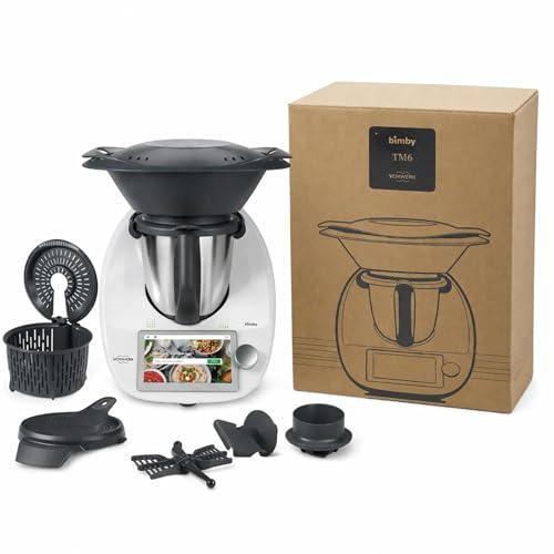 Bimby Snow White LIMITED EDITION TM6 - COMPRESO DI ACCESSORI - Robot da Cucina Multifunzione con Touchscreen - 20+ Modalità - Bilancia Integrata - Facile Pulizia per Pasti Completi e Veloci