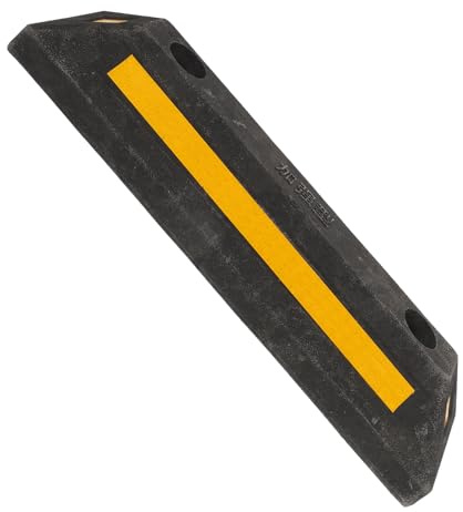 Operitacx Bloque Calzo para Ruedas de Goma 480X130X70 MM, Accesorio Ligero para Remolques y Coches, Tope de Garaje para Estacionamiento Seguro