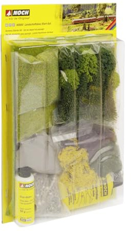 NOCH® Landschaftsbau Start-Set, Landschaftsbau Set für Modellbau Einsteiger, geeignet für H0, TT und N Spurweiten