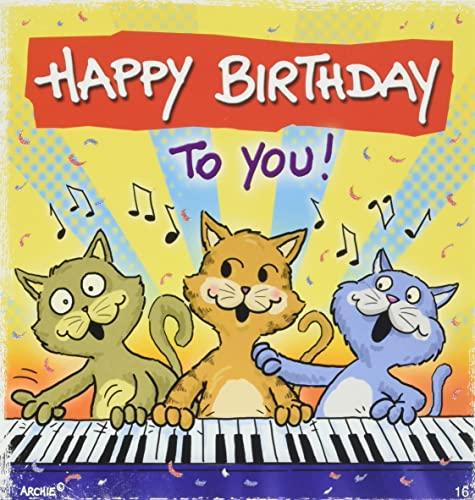 Depesche 3865.016 Glückwunsch-Karte zum Geburtstag (neutral), witzige Geburtstagskarte mit Musik, passendem Spruch und Archie Motiv, mit Innentext, inkl. Umschlag, 17 x 16,5 cm