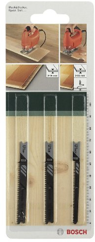 Bosch 2 609 256 789 - Juego de hojas de sierra de calar de 3 piezas vástago en U (pack de 3)