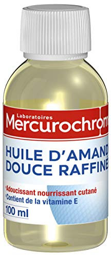 MERCUROCHROME - Huile d'Amande Douce Raffinée - Adoucissante et Nourissante - 100 ml