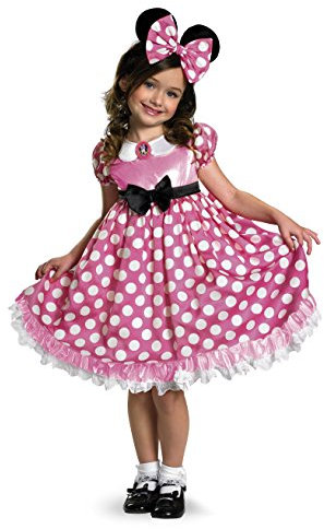 Disguise Disney Mickey Mouse Clubhouse Pink Minnie Mouse Glow In The Dark Toddler Costume 3T - 4T