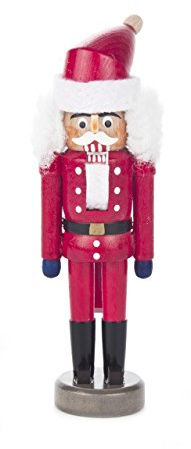 Nussknacker Figur Weihnachtsmann von DREGENO SEIFFEN 14 cm – Original erzgebirgische Handarbeit, stimmungsvolle Weihnachts-Dekoration