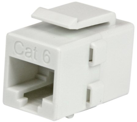 StarTech.com Accoppiatore di rete jack Keystone RJ45 Cat 6 bianco, F/F, Cat 6 Coupler (C6KEYCOUPLWH)