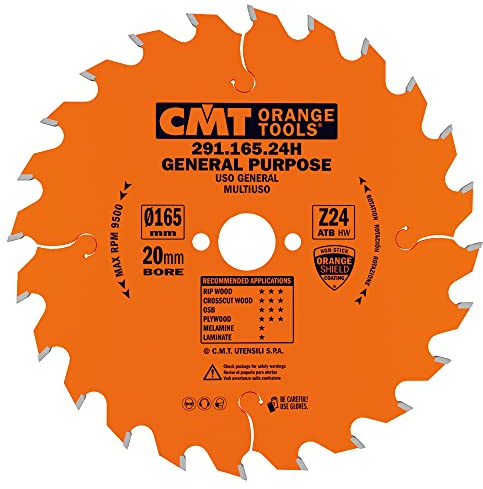 CMT ORANGE TOOLS 291.165.24H - UNIVERSELL-HANDKREISSÄGE - QUERSCHNITT 165X2.2/1.6X20 Z=24 15° WECHSELZAHN