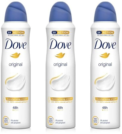 Dove Original Aerosol AntiPerspirant Deodorant 150ml (Pack of 3)
