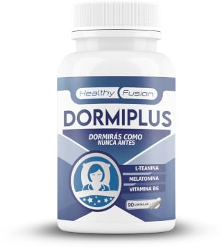Healthy Fusion - Dormiplus | Pastillas para dormir con Melatonina Pura, L-Teanina y Vitamina B6 | Conciliación rápida del sueño | Elimina el insomnio y los frecuentes despertares nocturnos | 90 caps