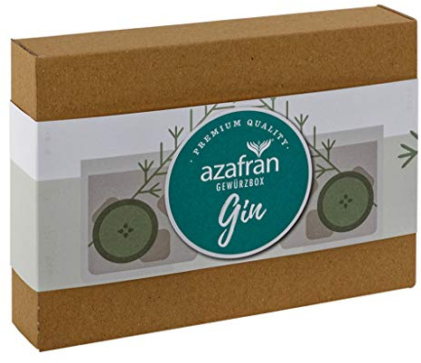 Azafran Gewürze Set Gin - Gewürzbox für Gin Tonic mit 4 Gewürzen - Gesamt 150g