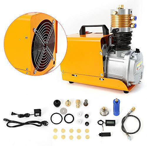 Pompe à compresseur d'air, 0-30 MPa 1800 W, silencieuse 70 dB, 2800 tr/min, refroidissement à eau et refroidissement à air (220 V)
