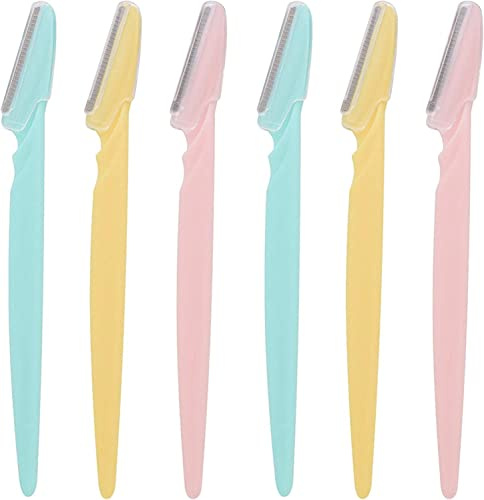 Fine Lines - Eyebrow Razor - Pack of 6, with Guarantee | Face Razors for Women, Manual Shavers before Makeup | Eyebrow Shaper, with Dermaplaning Razors for Face | Facial Hair Remover