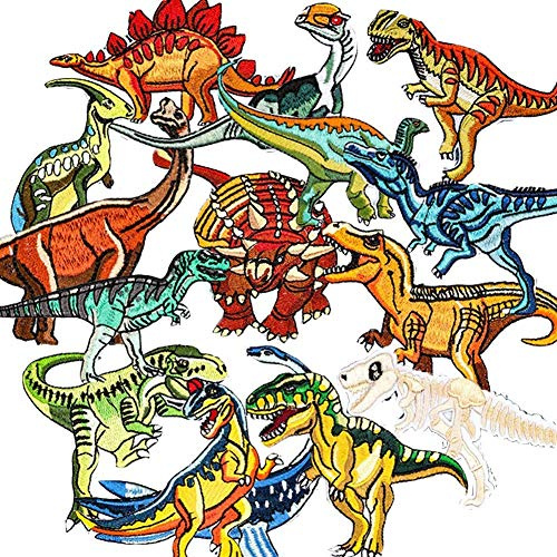 Sunshine smile Bügelflicken,15 Stück Patches zum Aufbügeln Dinosaurier Aufnäher Applikation Flicken Zum Aufbügeln für DIY T-Shirt Jeans Kleidung Taschen,Flicken Patches