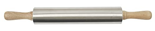 Rouleau de Patisserie Bois et Inox Cuisine Patisserie Ustensile de Patisserie