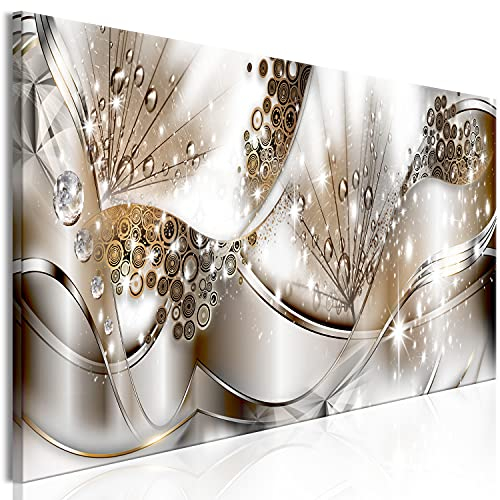 murando Acrylglasbild Abstrakt 120x40 cm 1 Teilig Wandbild auf Acryl Glasbilder Kunstdruck Moderne Acrylglas Platte Wanddekoration Geschenke Heimdekoration Glasbild Pusteblume Blumen Ornament Diamant