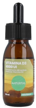 Vitamina D3 Líquida 4000 UI 60 ml Naturitas Essentials | Regulador | Sin gluten y sin lactosa