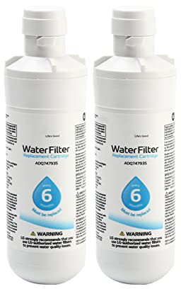 OSISTER7 2pcs LT1000P Refrigerator Water Filter, Replaceable Home Refrigerator Water Filter For Kenmore9980, White