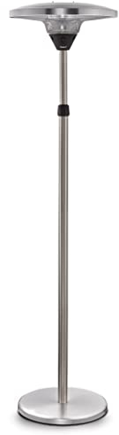 Enders Terrassenheize Oron, Elektro Standstrahler, Heizpilz, Terrasse und Balkon, höhenverstellbar, 2 Leistungseinstellungen, 1.000 - 2.000 Watt, Infrarot-Strahlungswärme, inkl. Kippsicherung #49076